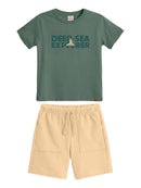 Conj. Camiseta E Bermuda Verde Escuro
