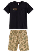 Conj. Camiseta E Bermuda Preto