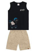 Conj. Regata E Bermuda Preto
