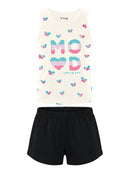 Conj. Blusa E Shorts Natural