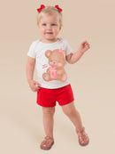 Conj. Blusa E Shorts Natural