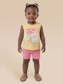 Conj. Blusa E Ciclista Amarelo Claro