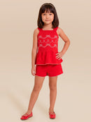 Conj. Blusa E Shorts Vermelho