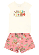 Conj. Blusa E Shorts Natural