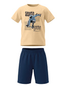 Conj. Camiseta E Bermuda Bege