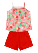 Conj. Blusa E Shorts Rosa Claro