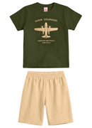 Conj. Camiseta E Bermuda Verde Escuro