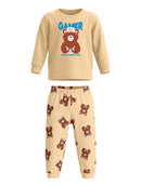Pijama Camiseta Ml E Calça Bege