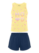 Conj. Blusa E Shorts Amarelo Claro
