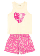 Conj. Blusa E Shorts Natural
