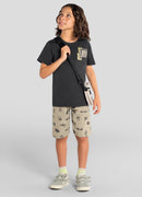 Conj. Camiseta E Bermuda Cinza Escuro
