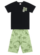 Conj. Camiseta E Bermuda Preto