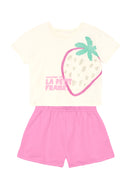 Conj. Blusa E Shorts Natural