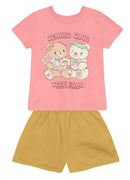 Conj. Blusa E Shorts Rosa Claro