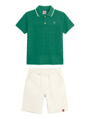 Conj. Polo E Bermuda Verde Escuro