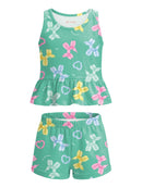 Conj. Blusa E Shorts Azul Claro