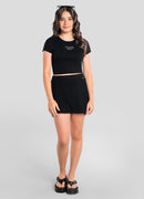 Conj. Blusa E Saia Shorts Preto
