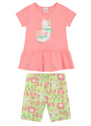 Conj. Blusa E Ciclista Rosa Claro