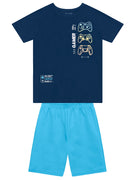 Conj. Camiseta E Bermuda Azul Escuro