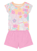 Conj. Blusa E Shorts Laranja Claro
