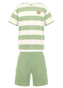 Conj. Camiseta E Bermuda Verde Claro