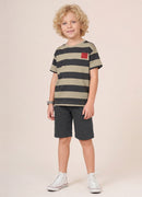 Conj. Camiseta E Bermuda Marrom Claro