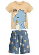 Conj. Camiseta E Bermuda Bege