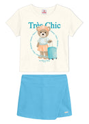 Conj. Blusa E Shorts Saia Natural