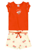 Conj. Blusa E Shorts Vermelho