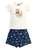 Conj. Blusa E Shorts Natural