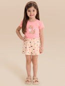 Conj. Blusa E Shorts Rosa Claro
