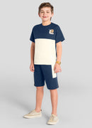 Conj. Camiseta E Bermuda Azul Escuro
