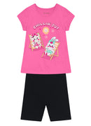 Conj. Blusa E Ciclista Rosa