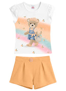 Conj. Blusa E Shorts Branco