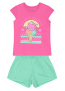 Conj. Blusa E Shorts Rosa