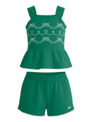 Conj. Blusa E Shorts Verde Escuro