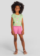 Conj. Blusa E Shorts Verde Claro