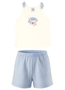 Conj. Blusa E Shorts Natural