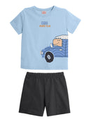 Conj. Camiseta E Bermuda Azul Claro