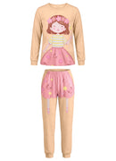 Pijama Blusa E Calça Laranja Claro