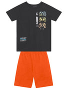 Conj. Camiseta E Bermuda Cinza Escuro