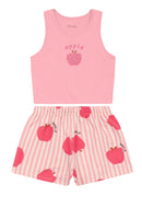 Conj. Blusa E Shorts Rosa Claro