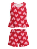 Conj. Blusa E Shorts Vermelho