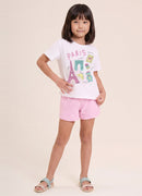Conj. Blusa E Shorts Branco