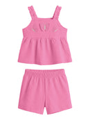 Conj. Blusa E Shorts Rosa