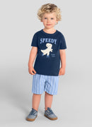 Conj. Camiseta E Bermuda Azul Escuro