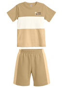 Conj. Camiseta E Bermuda Marrom