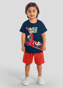 Conj. Camiseta E Bermuda Azul Escuro