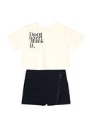 Conj. Blusa E Shorts Saia Natural