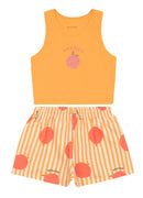 Conj. Blusa E Shorts Laranja Claro